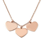 Heart Charm Necklace (Size - 20) in Rose Gold Tone