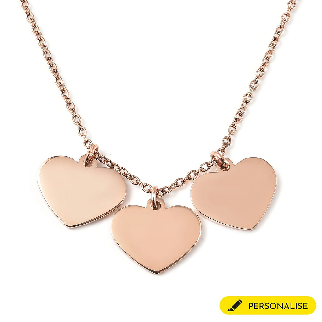 Heart Charm Necklace (Size - 20) in Rose Gold Tone
