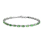 Extremely Rare Tsavorite Garnet Bracelet (Size - 7) in Platinum Overlay Sterling Silver 5.08 Ct.