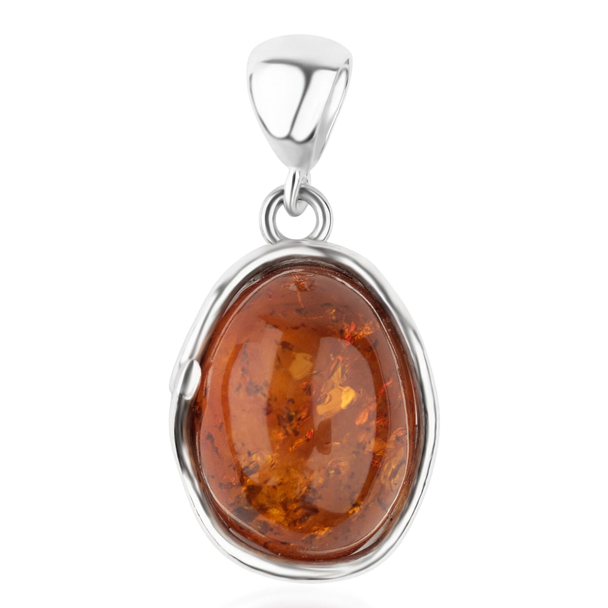 Tucson Find - Amber Cabochon Cut Pendant in Sterling Silver 10.50 Ct. 8219372 0