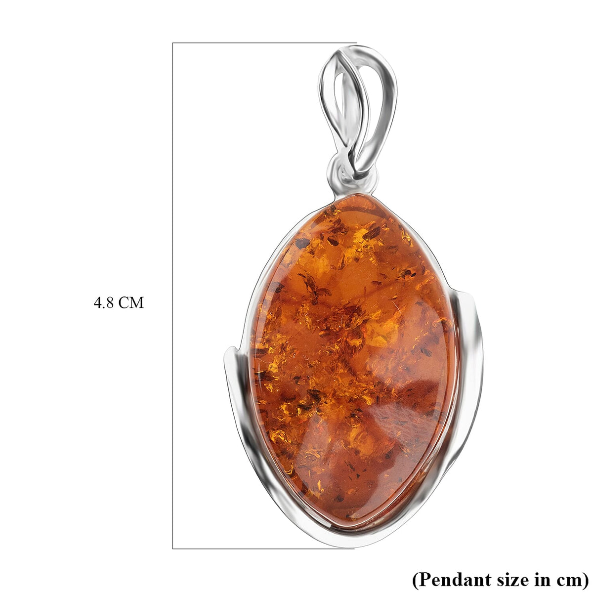 Amber Pendant in Sterling Silver 24.50 Ct. 8219683 3