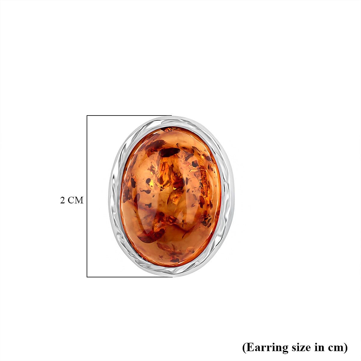 AAA Amber Push Back Earring in Sterling Silver 15.50 Ct. 8219535 3