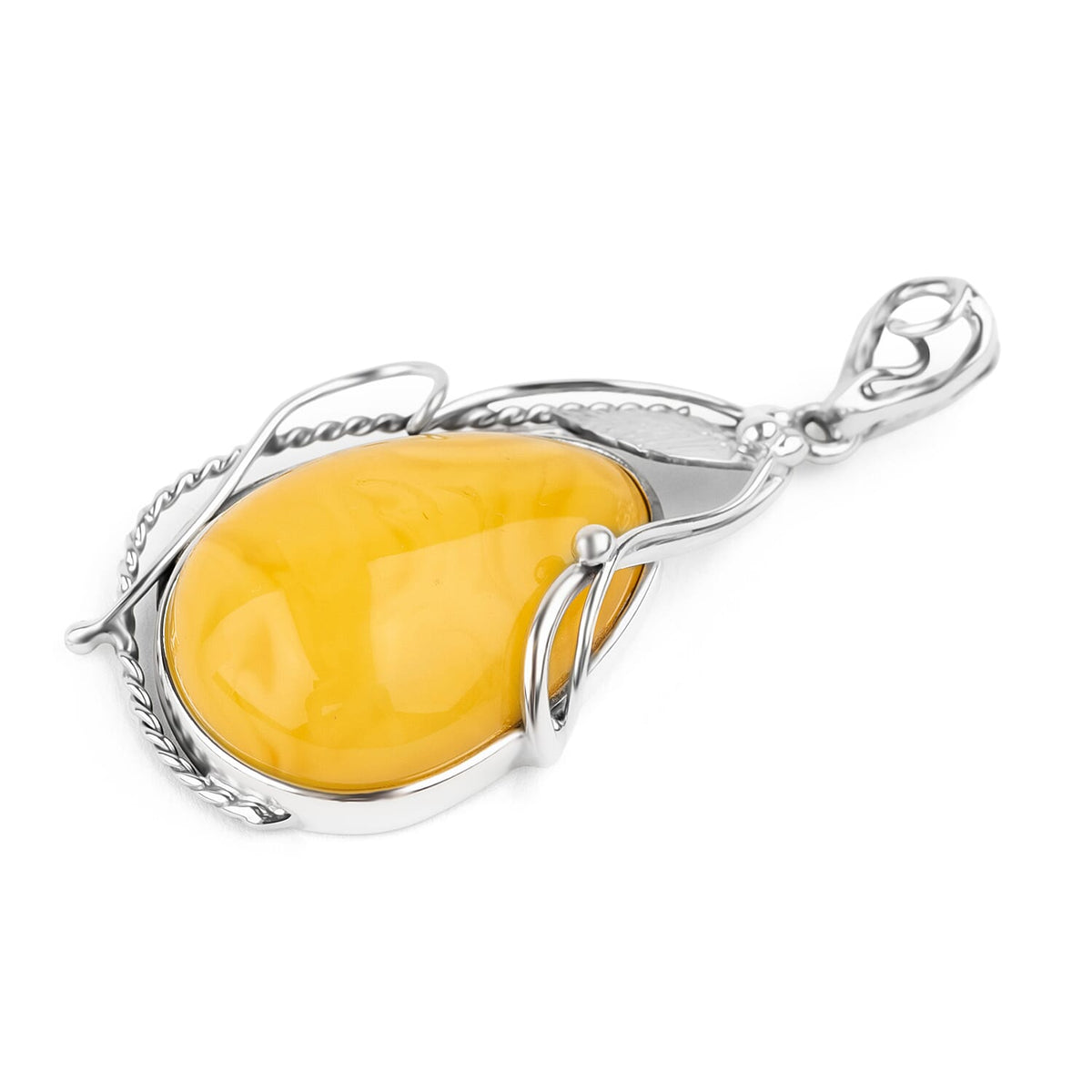 Tucson Find - Butterscotch Amber Pendant in Sterling Silver 24.6 Ct. 8219336 2