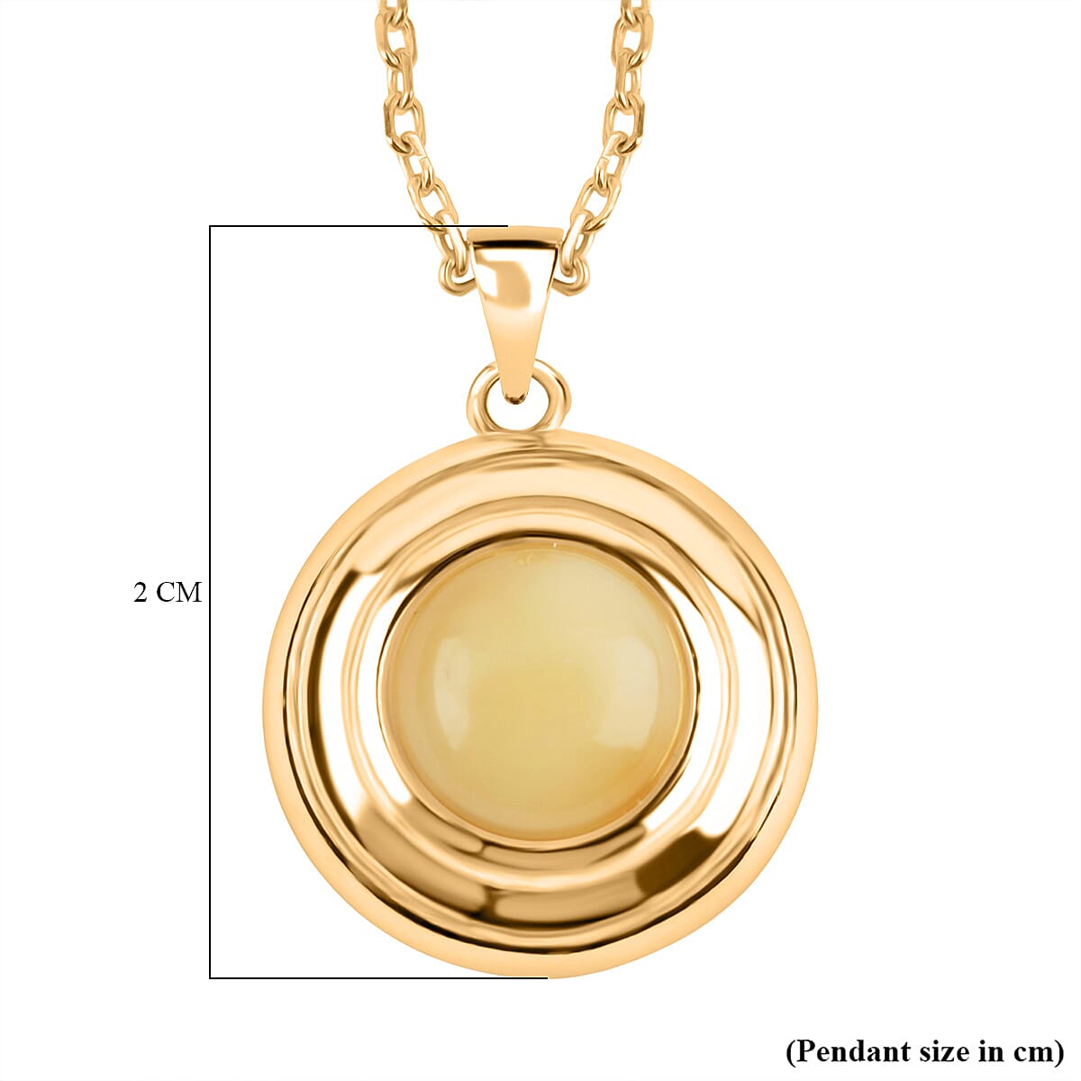 Tucson Find - Butterscotch Amber Pendant with Chain (Size 16-1 Ext.) Sterling Silver 3.75 Ct. 8219696 4