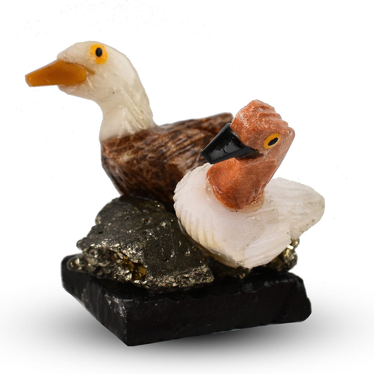 Tucson Find - Gem Decor Duck Couple Figurine (Length 4.5 cm, Height - 8.5 Cm) - Multi Colour 7776417 0