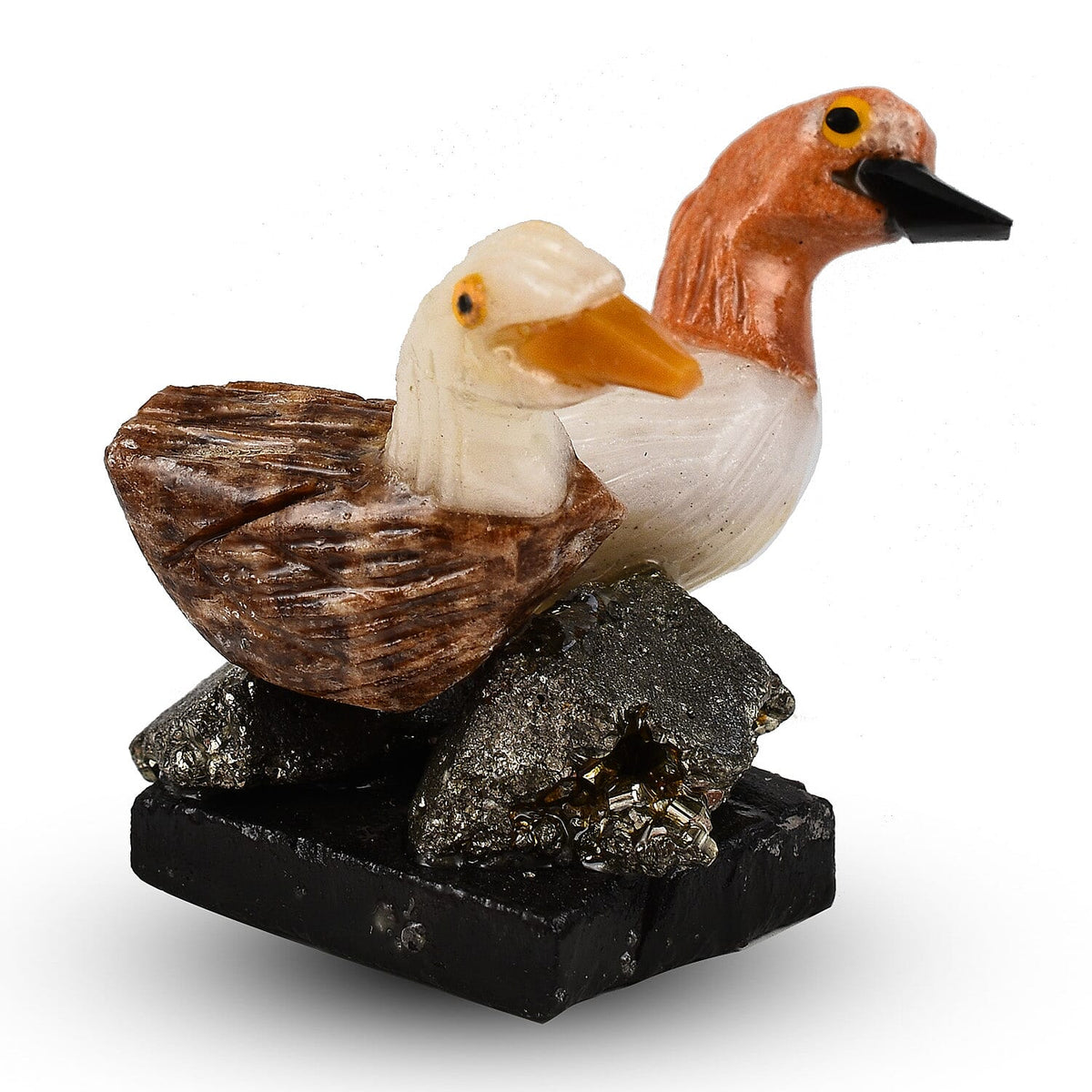 Tucson Find - Gem Decor Duck Couple Figurine (Length 4.5 cm, Height - 8.5 Cm) - Multi Colour 7776417 2