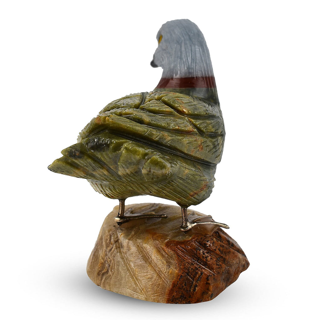 Tucson Find -- Gem Decor Duck Figurine (Length 4.5 cm, Height - 8.5 Cm) - Green