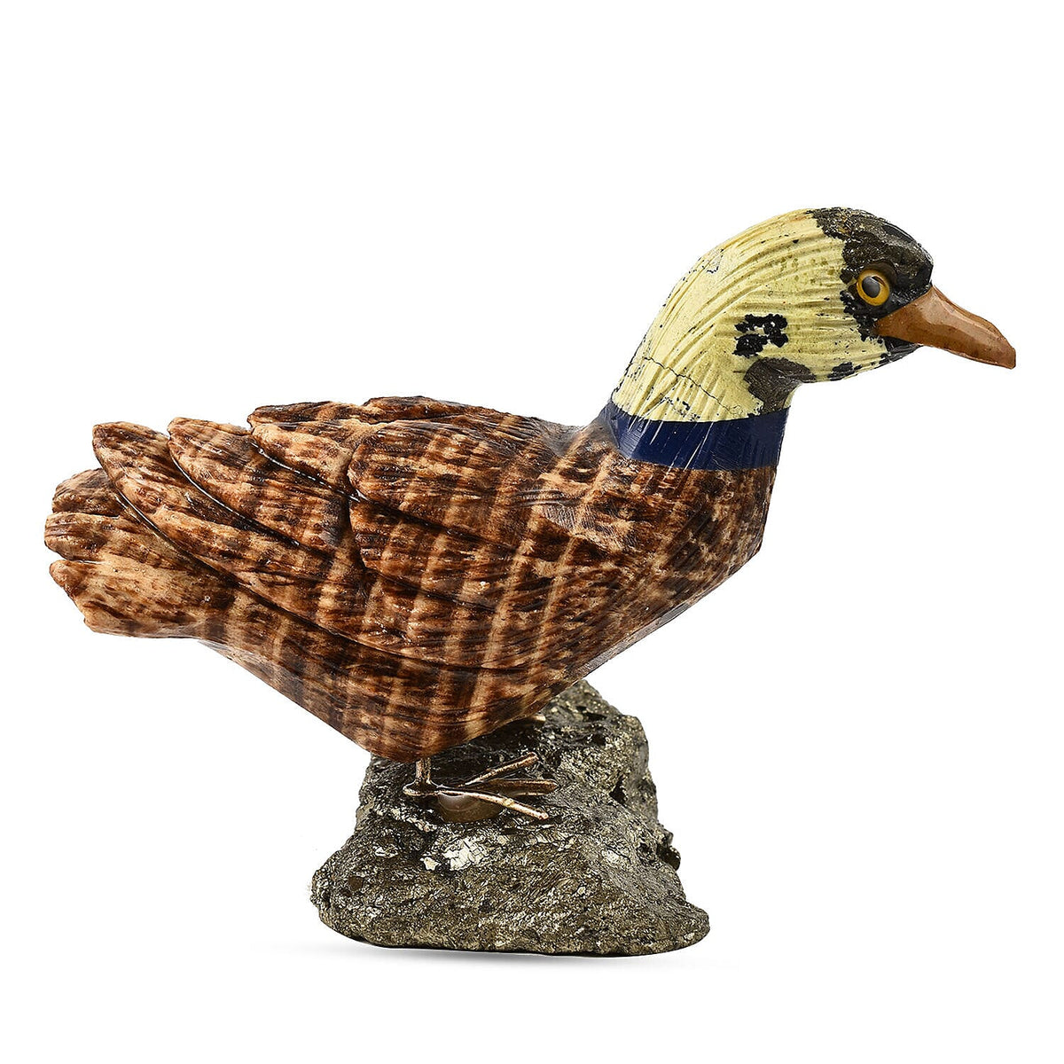 Tucson Find - Gem Decor Duck Figurine (Length 4.5 cm, Height - 8.5 Cm) - Brown 7507154 1
