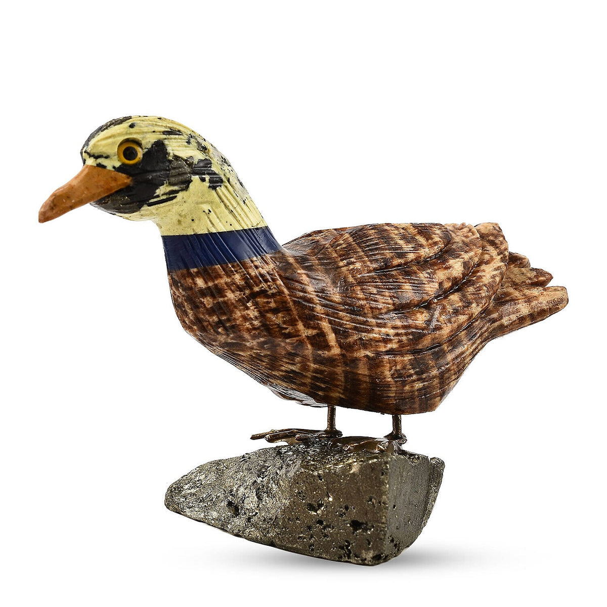 Tucson Find - Gem Decor Duck Figurine (Length 4.5 cm, Height - 8.5 Cm) - Brown 7507154 2