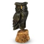 Tucson Find -- Gem Decor Owl Figurine (Length 3.5 cm, Height - 10 Cm) - Green