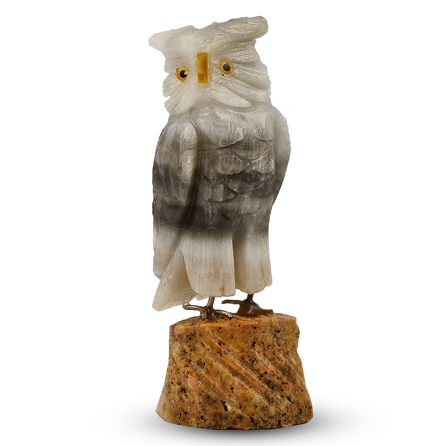 Tucson Find - Gem Decor Owl Figurine (Length 3.5 cm, Height - 10 Cm) - Grey 7776402 0