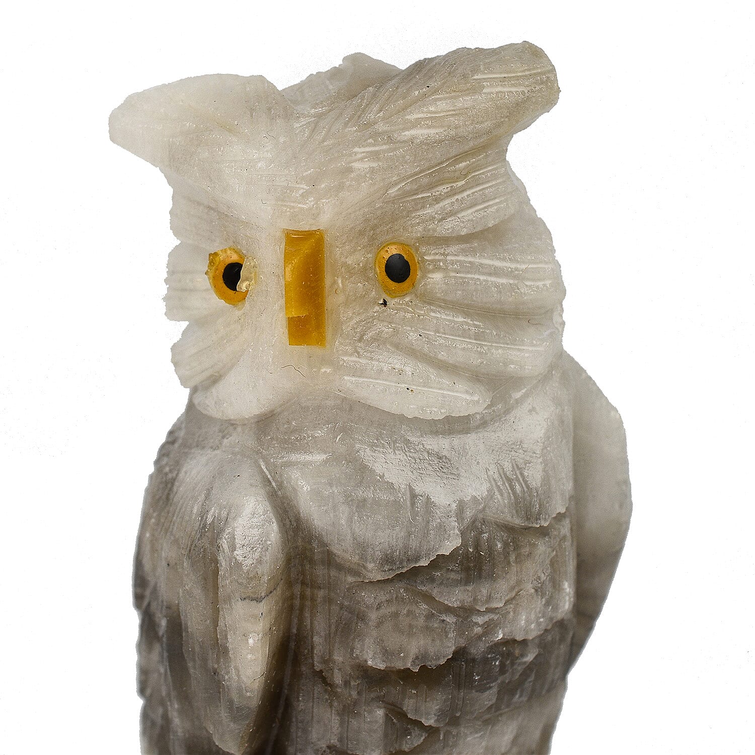 Tucson Find - Gem Decor Owl Figurine (Length 3.5 cm, Height - 10 Cm) - Grey 7776402 1