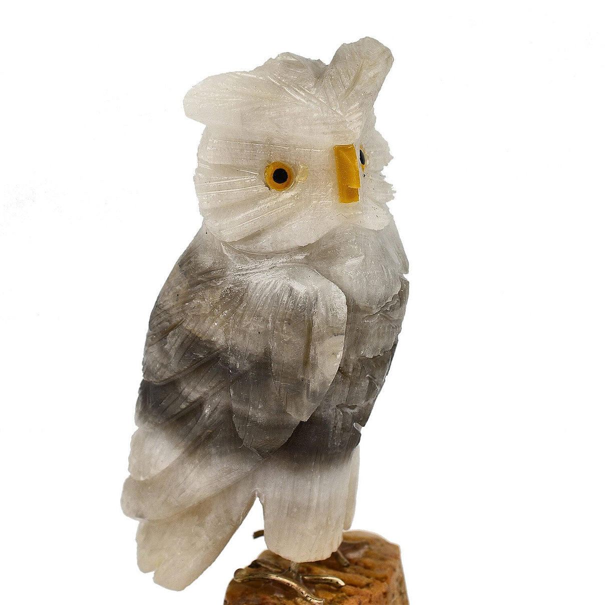 Tucson Find - Gem Decor Owl Figurine (Length 3.5 cm, Height - 10 Cm) - Grey 7776402 4