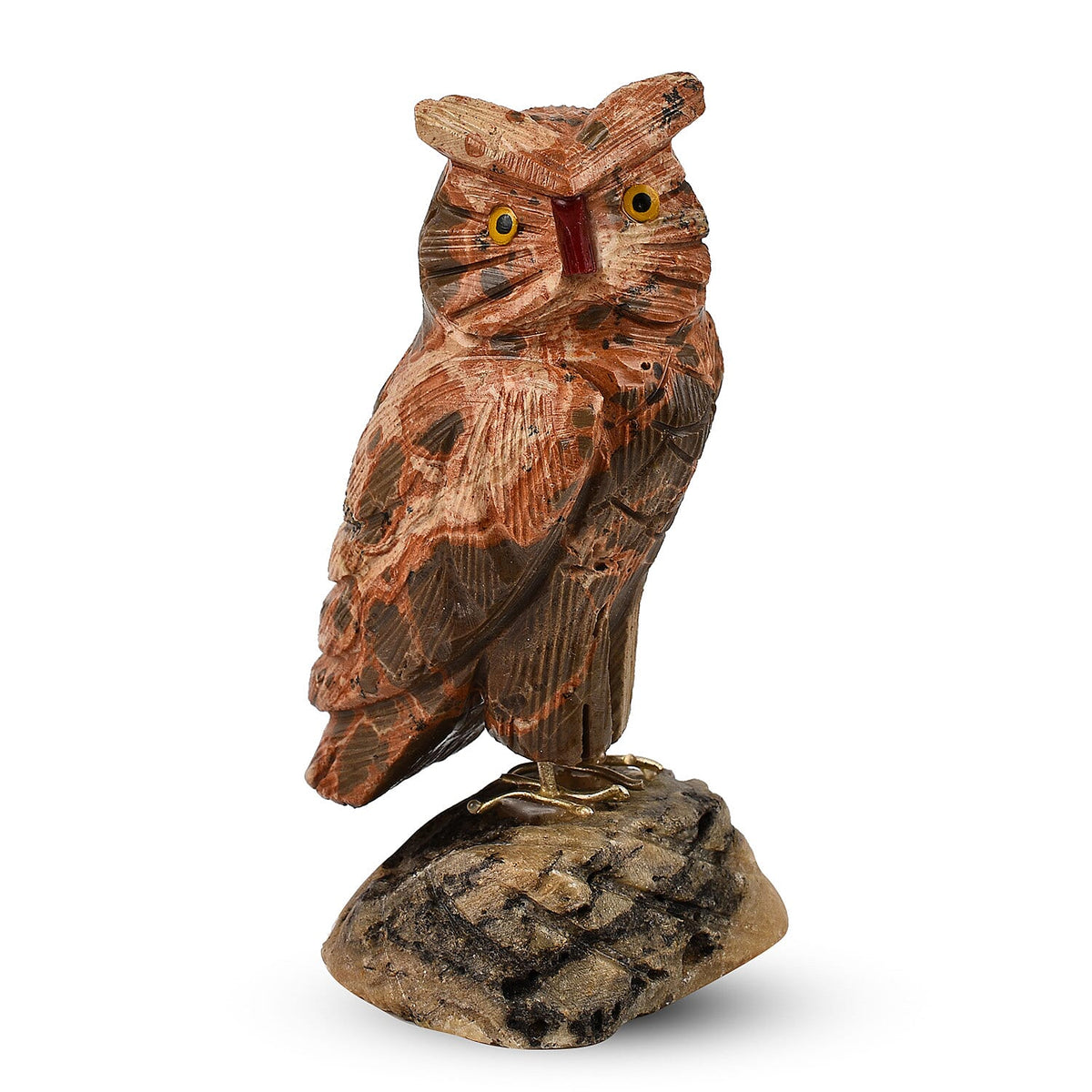 Tucson Find - Gem Decor Owl Figurine (Length 3.5 cm, Height - 10 Cm) - Peach 7776403 0
