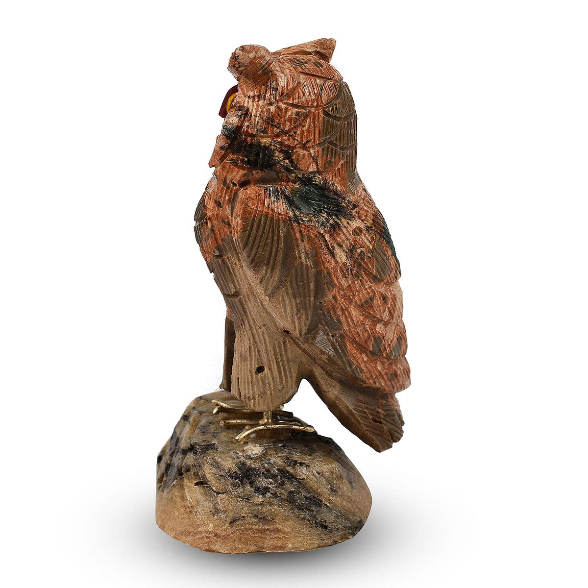 Tucson Find - Gem Decor Owl Figurine (Length 3.5 cm, Height - 10 Cm) - Peach 7776403 3