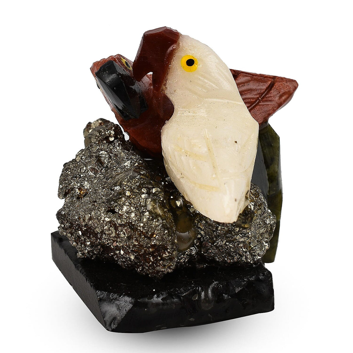 Tucson Find - Gem Decor Parrot Couple Figurine (Length 4.0 cm, Height - 12.0 Cm) - Multi 7776419 3