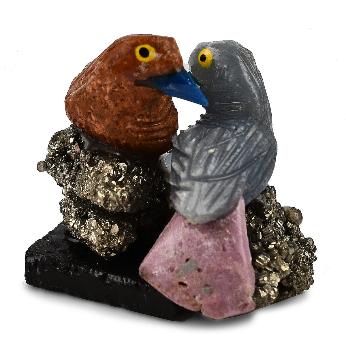 Tucson Find - Gem Decor Sparrow Couple Figurine (Length 4.5 cm, Height - 9.0 Cm) - Multi 7776415 0