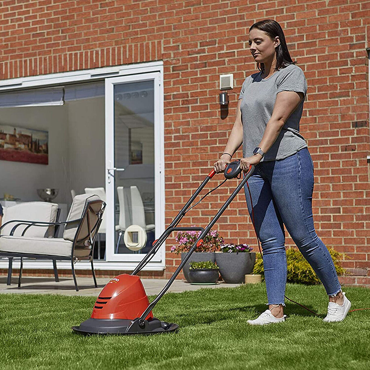 FlymoTurbo Lite 260 Lawn Mower with 10m Cable - 1400W Electric - Cutting Width 26cm 7426281 4