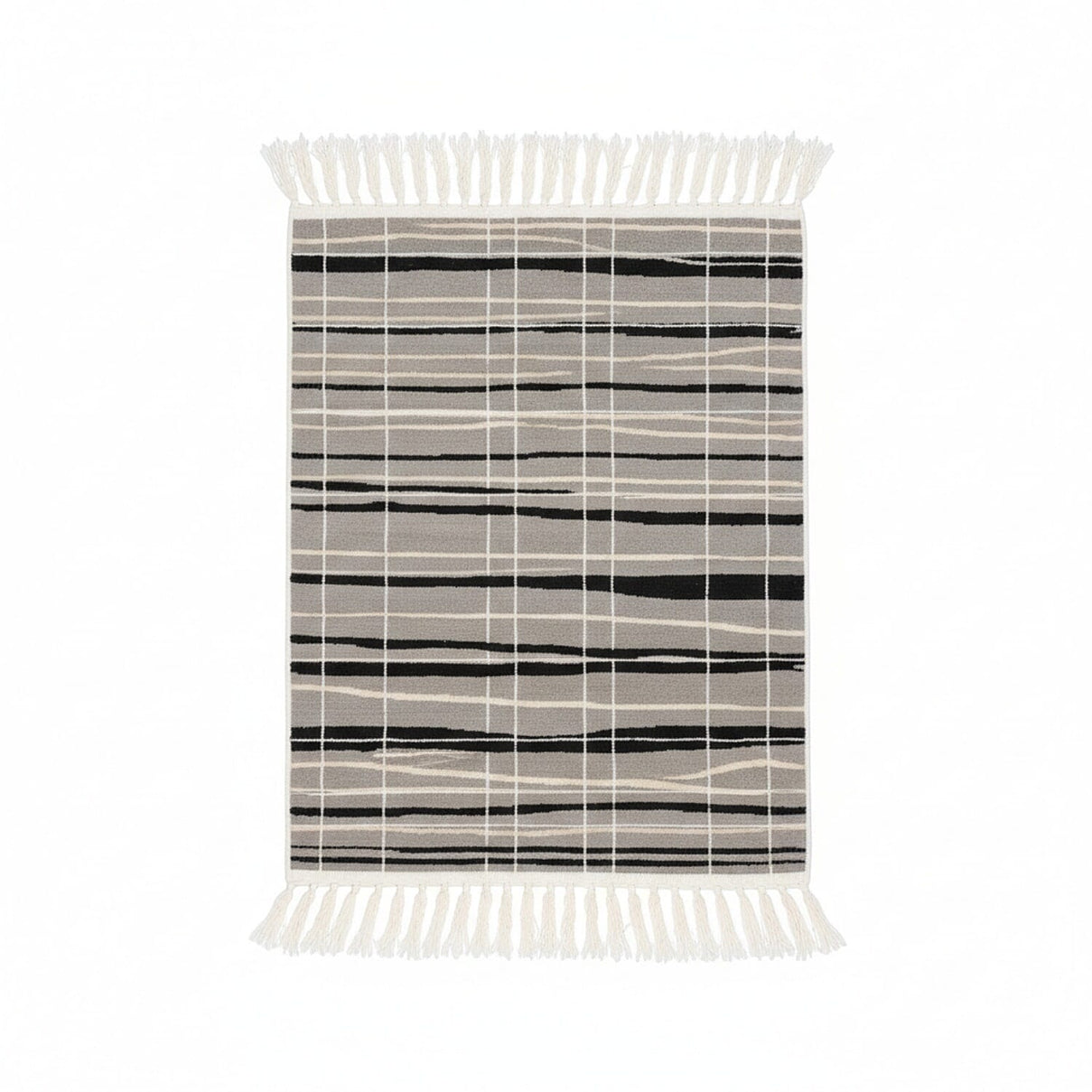 Turkish Floor Rug (Size 90x60cm) - Cream, White &amp; Black 8108505 0