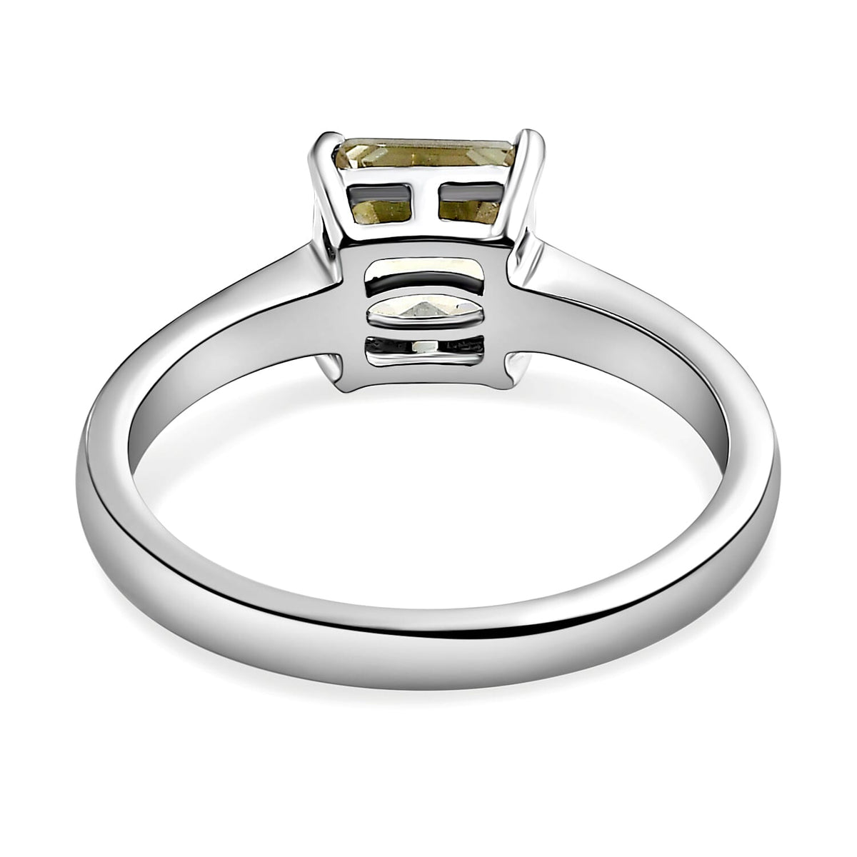 Turkizite Asscher Cut Solitaire Ring in Platinum Plated Sterling Silver 1.95 Ct. 8884346 5