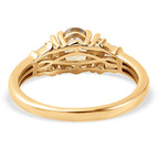 Turkizite and Natural Zircon Ring in 14K Gold Overlay Sterling Silver 1.40 Ct.