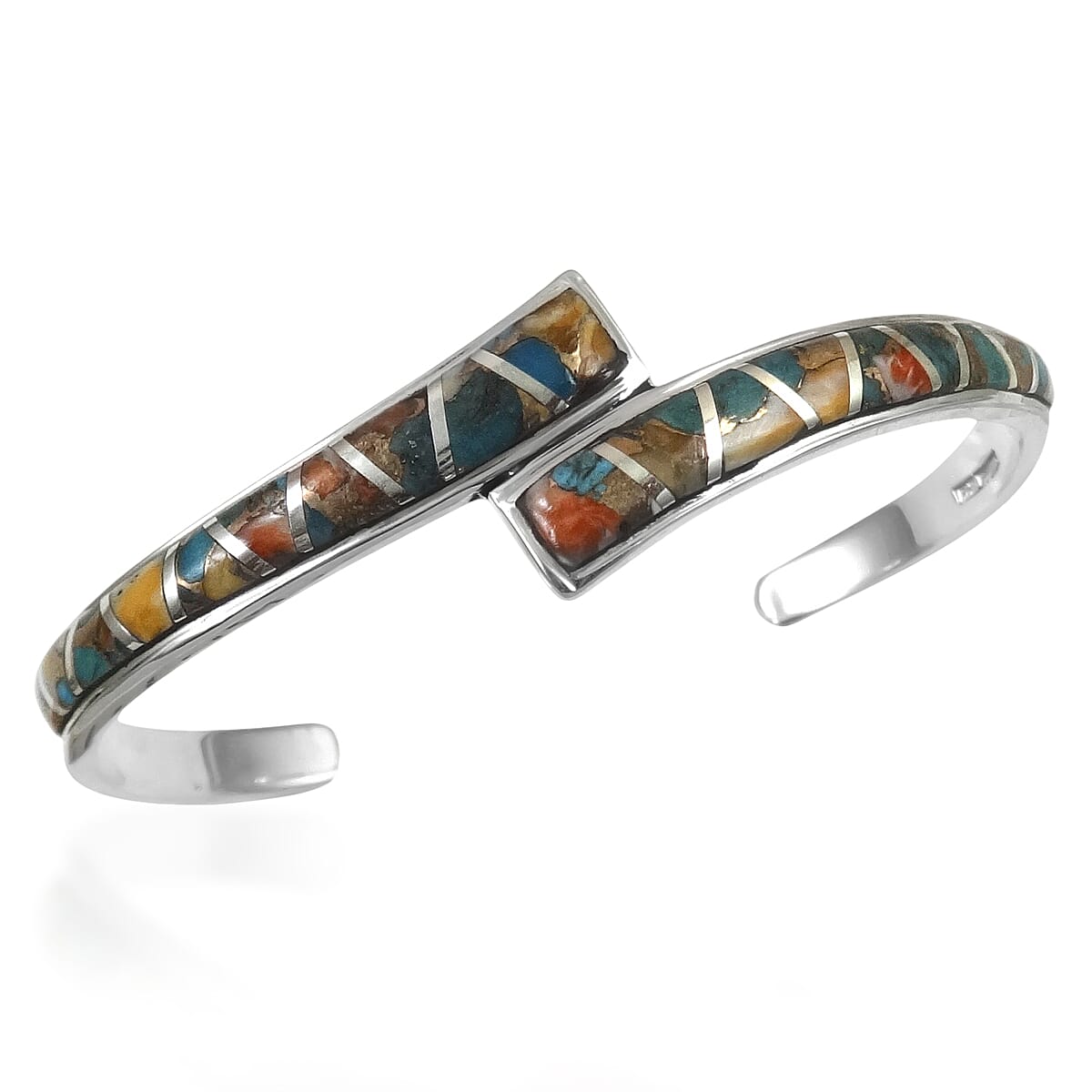 Santa Fe Collection 2 Ct. Turquoise Bracelet (Size - 6.5) in Sterling Silver 8216499 0