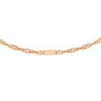 9K Rose Gold  Chain (Size - 16),  Gold Wt. 0.98 Gms