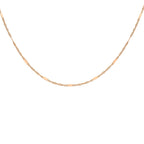 9K Rose Gold  Chain (Size - 16),  Gold Wt. 0.98 Gms