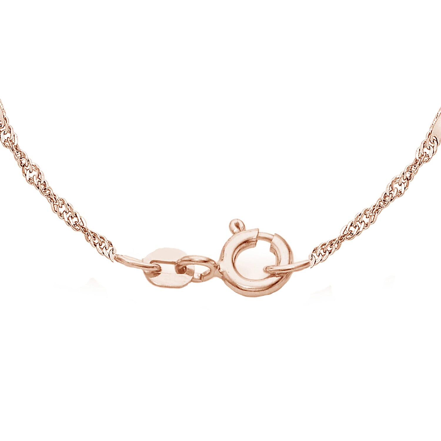 Twist Bar Curb Chain 16 Inch in 9K Rose Gold 7592392 2