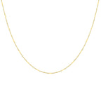 9K Yellow Gold Twist Bar Curb Chain With Spring Ring Clasp (Size - 16)
