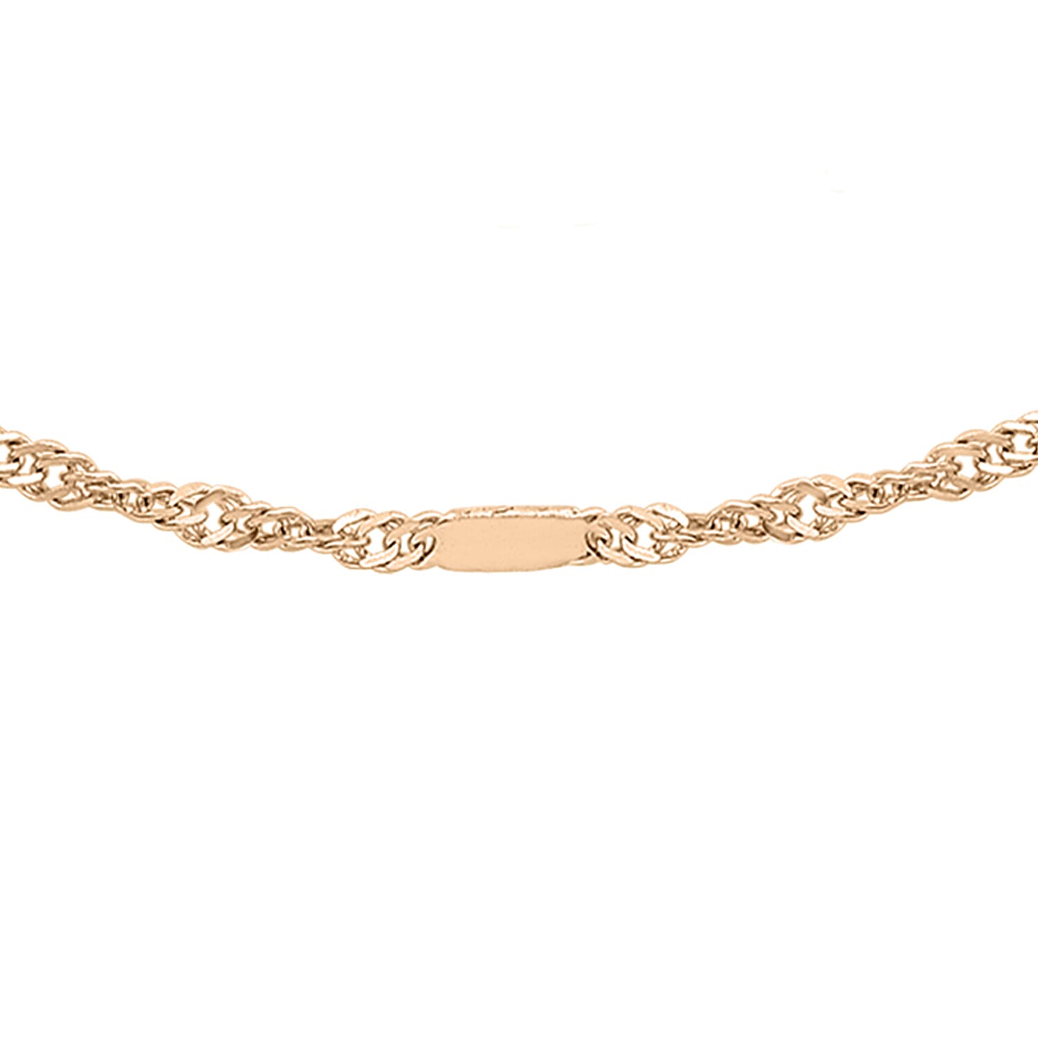 Twist Bar Curb Chain 18 Inch in 9K Rose Gold 7592359 0
