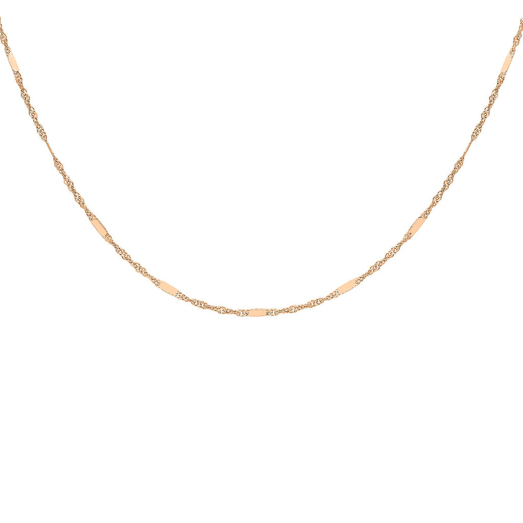 9K Rose Gold  Chain (Size - 18),  Gold Wt. 1.1 Gms