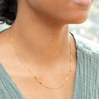 9K Yellow Gold  Chain (Size - 18),  Gold Wt. 1.1 Gms