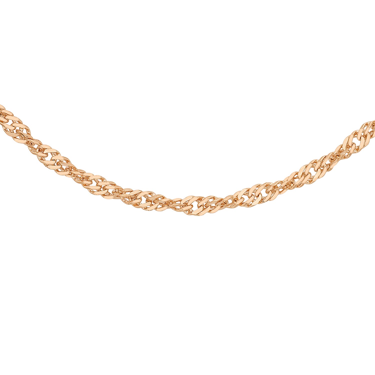 Twist Curb 18 Inch in 9K Rose Gold 7591889 4