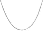 9K White Gold  Chain (Size - 16),  Gold Wt. 2 Gms