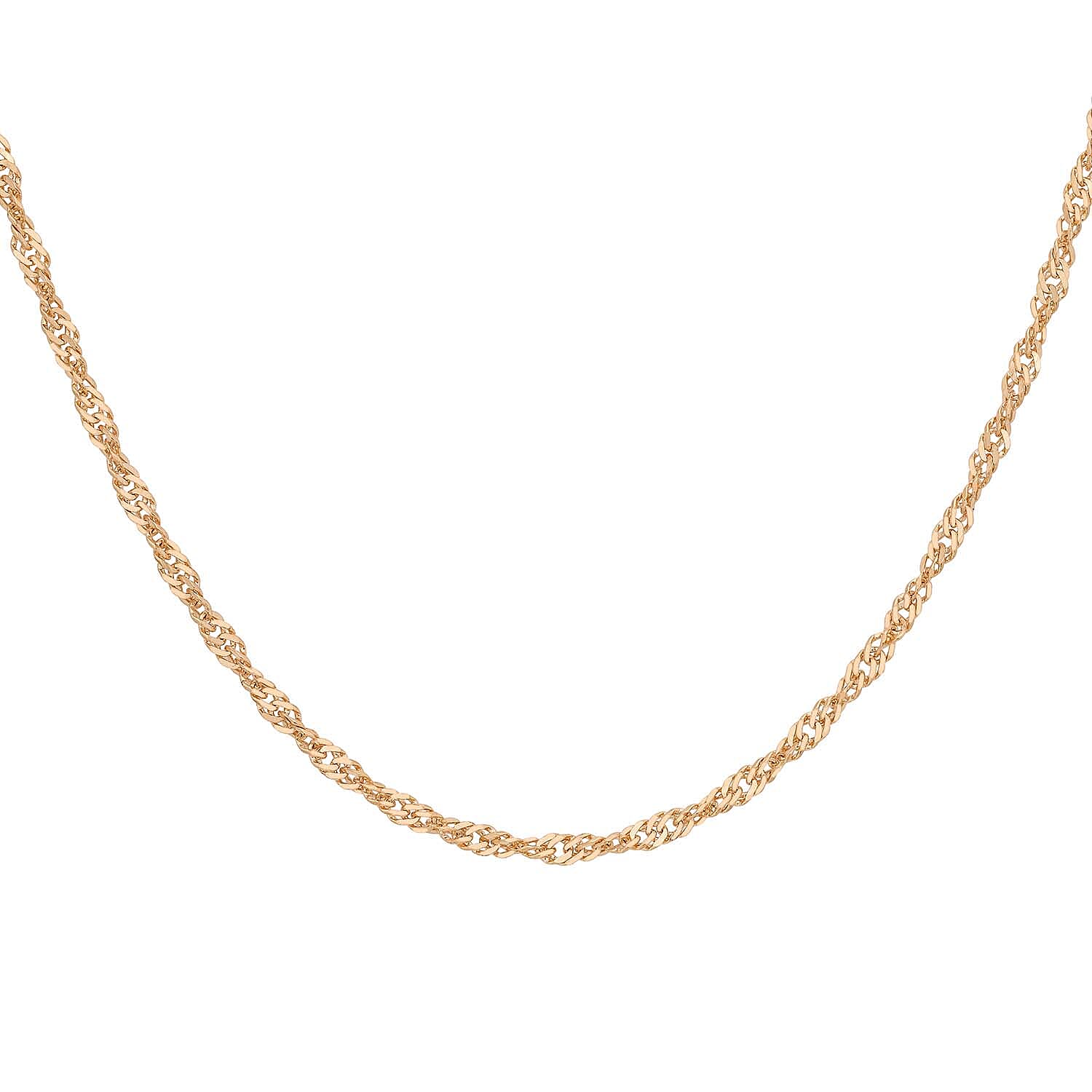 Twist Curb Chain 18 Inch in 9K Rose Gold 7592893 0