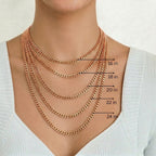 9K Rose Gold  Chain (Size - 18),  Gold Wt. 3.3 Gms