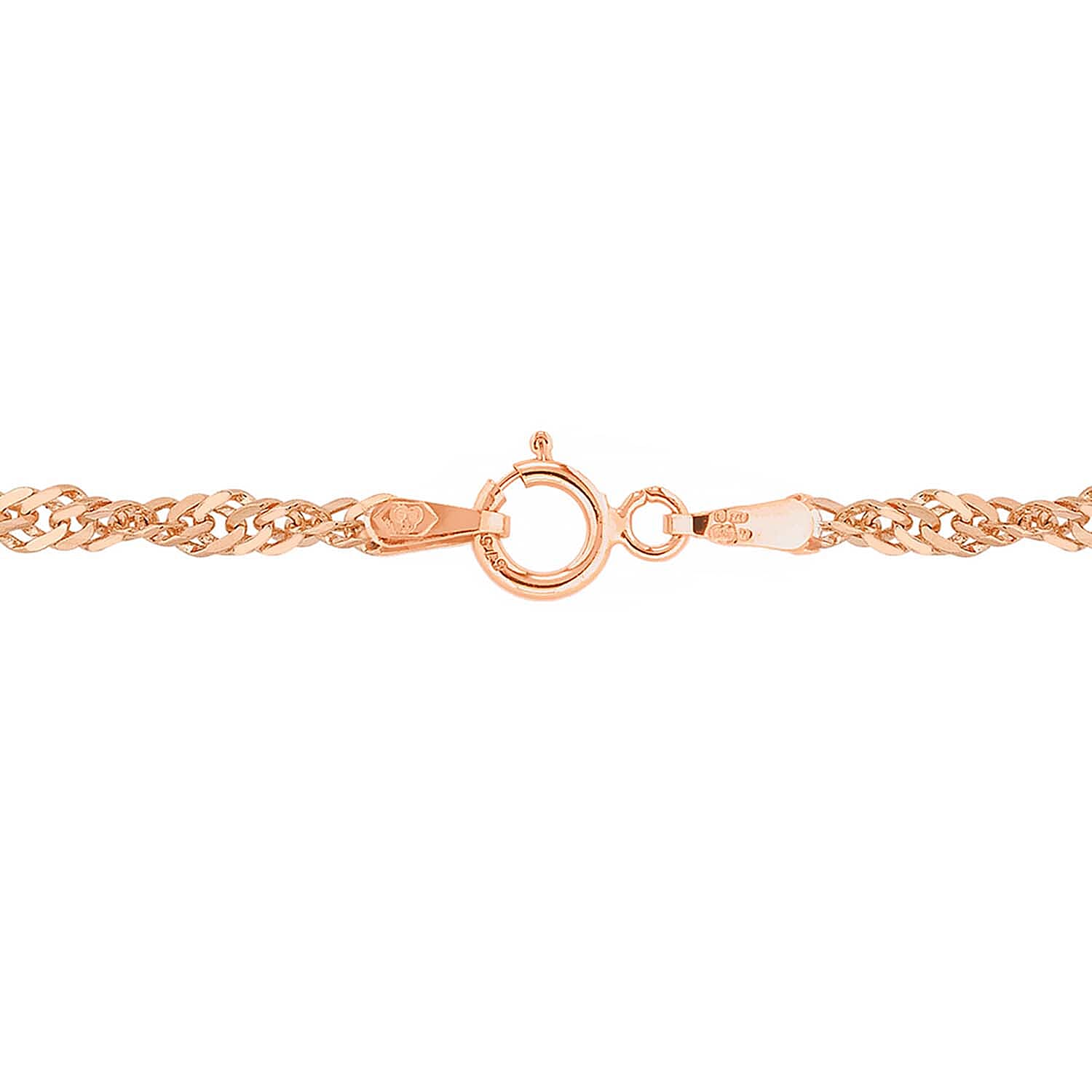 Twist Curb Chain 18 Inch in 9K Rose Gold 7592893 3
