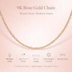 9K Rose Gold  Chain (Size - 18),  Gold Wt. 3.3 Gms