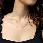 9K White Gold  Chain (Size - 18),  Gold Wt. 0.99 Gms