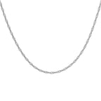 9K White Gold  Chain (Size - 18),  Gold Wt. 2.2 Gms