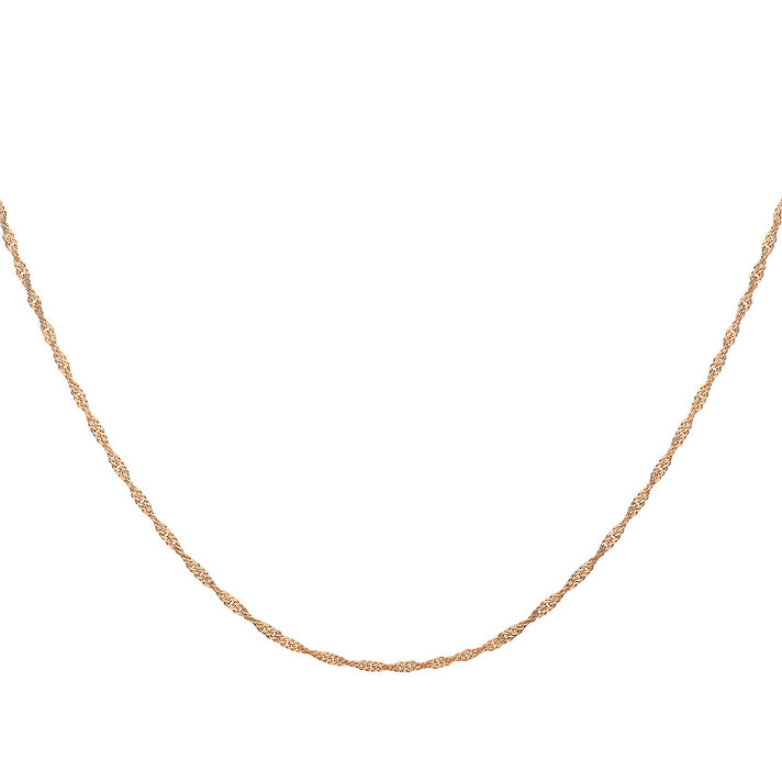 Twist Curb Chain 20 Inch in 9K Rose Gold 7591753 2
