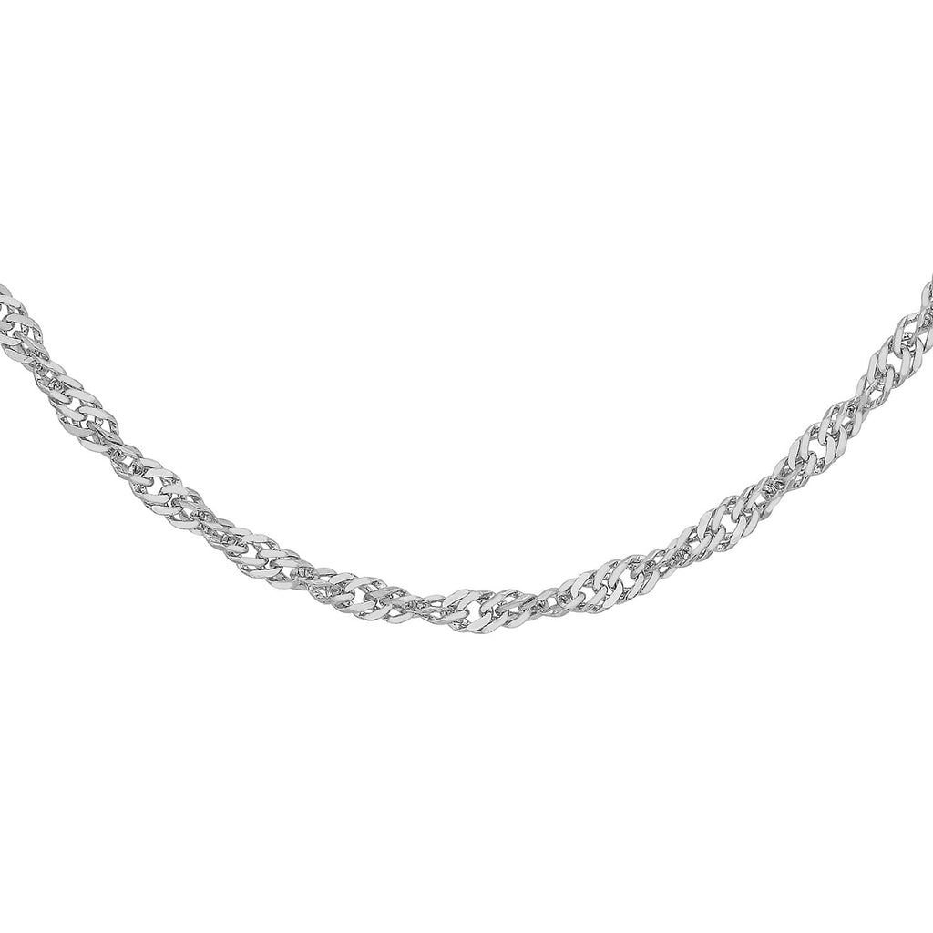 9K White Gold  Chain (Size - 24),  Gold Wt. 4.8 Gms