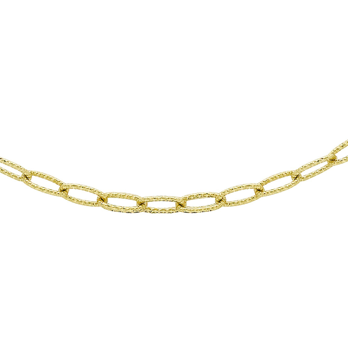 Twist Patterned Oval Belcher Chain 16 Inch in 9K Yellow Gold 7579235 0