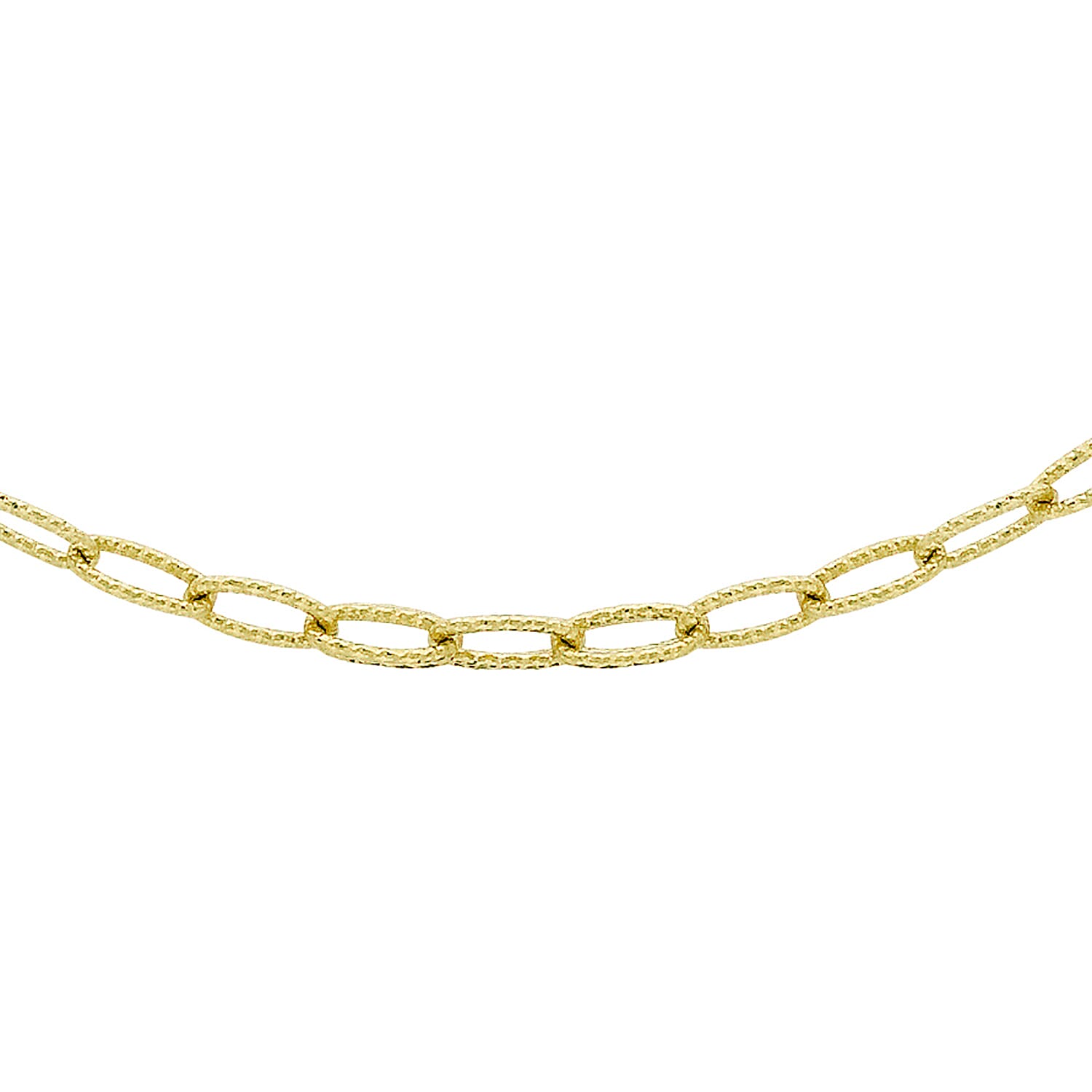 Twist Patterned Oval Belcher Chain 16 Inch in 9K Yellow Gold 7579235 0