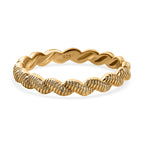 18K Vermeil Yellow Gold Plated Sterling Silver Twist Band Ring