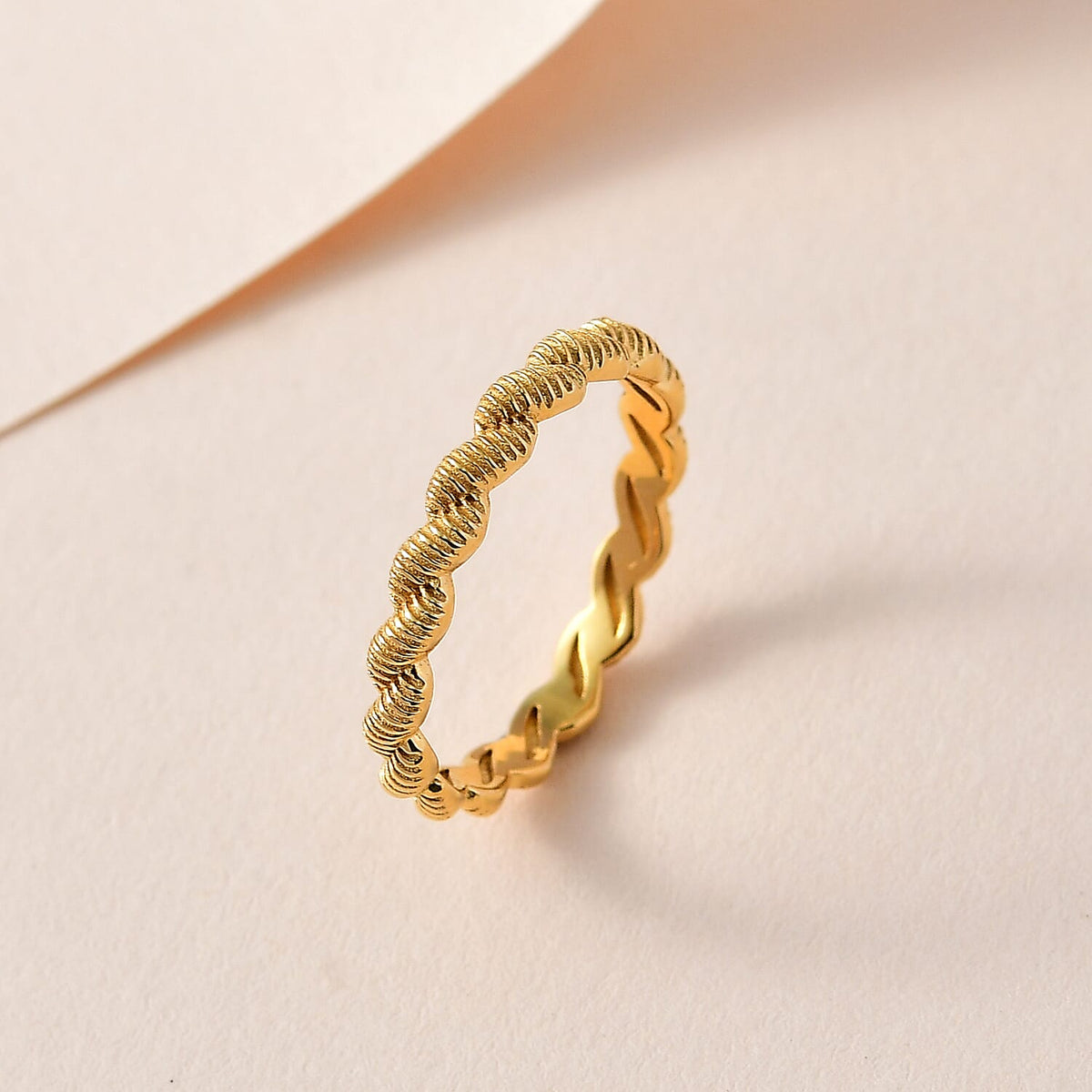 Twisted Wedding Band Ring in 18K Vermeil YG Plated Sterling Silver 7626627 1