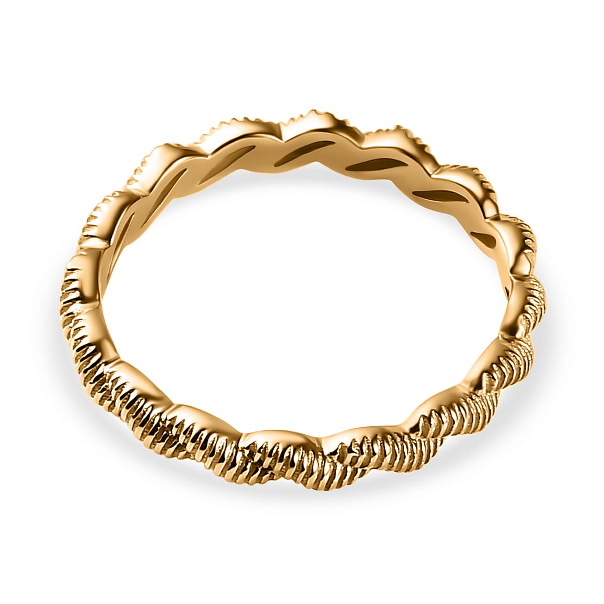Twisted Wedding Band Ring in 18K Vermeil YG Plated Sterling Silver 7626627 4