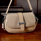 Two-Tone Saddle Bag With Crossbody Strap