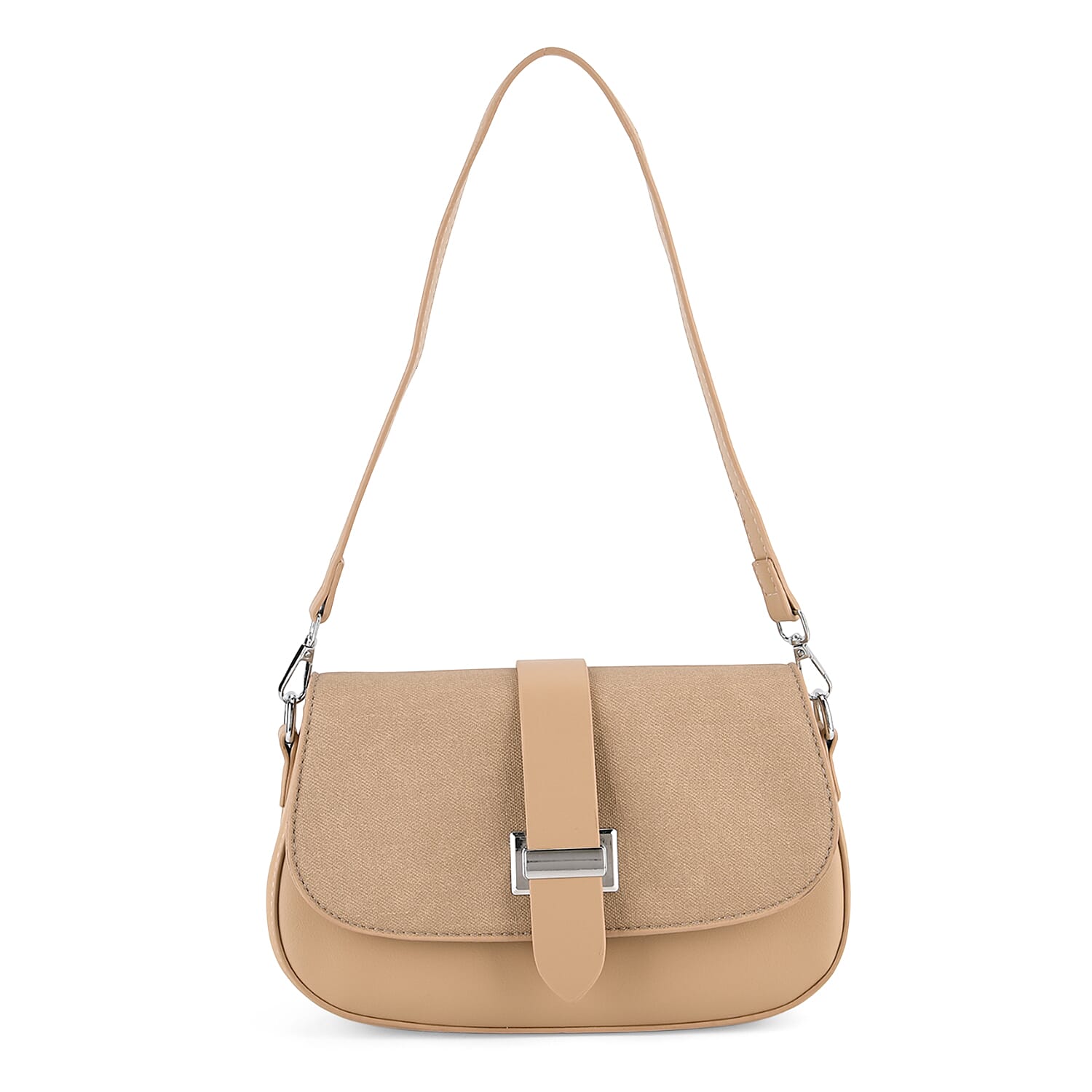 Two-Tone Saddle Bag With Crossbody Strap V32358661 6